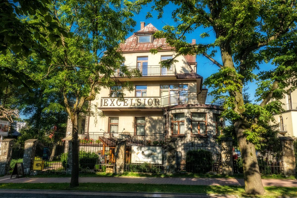 Willa Excelsior Zakopanės kalnai Tatrų atostogos Lenkijos kalnuose